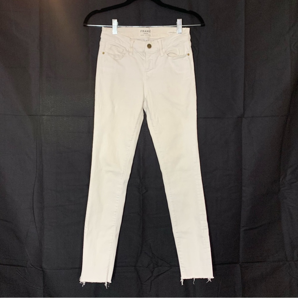 Frame Denim Le Skinny White Jeans, size 26
